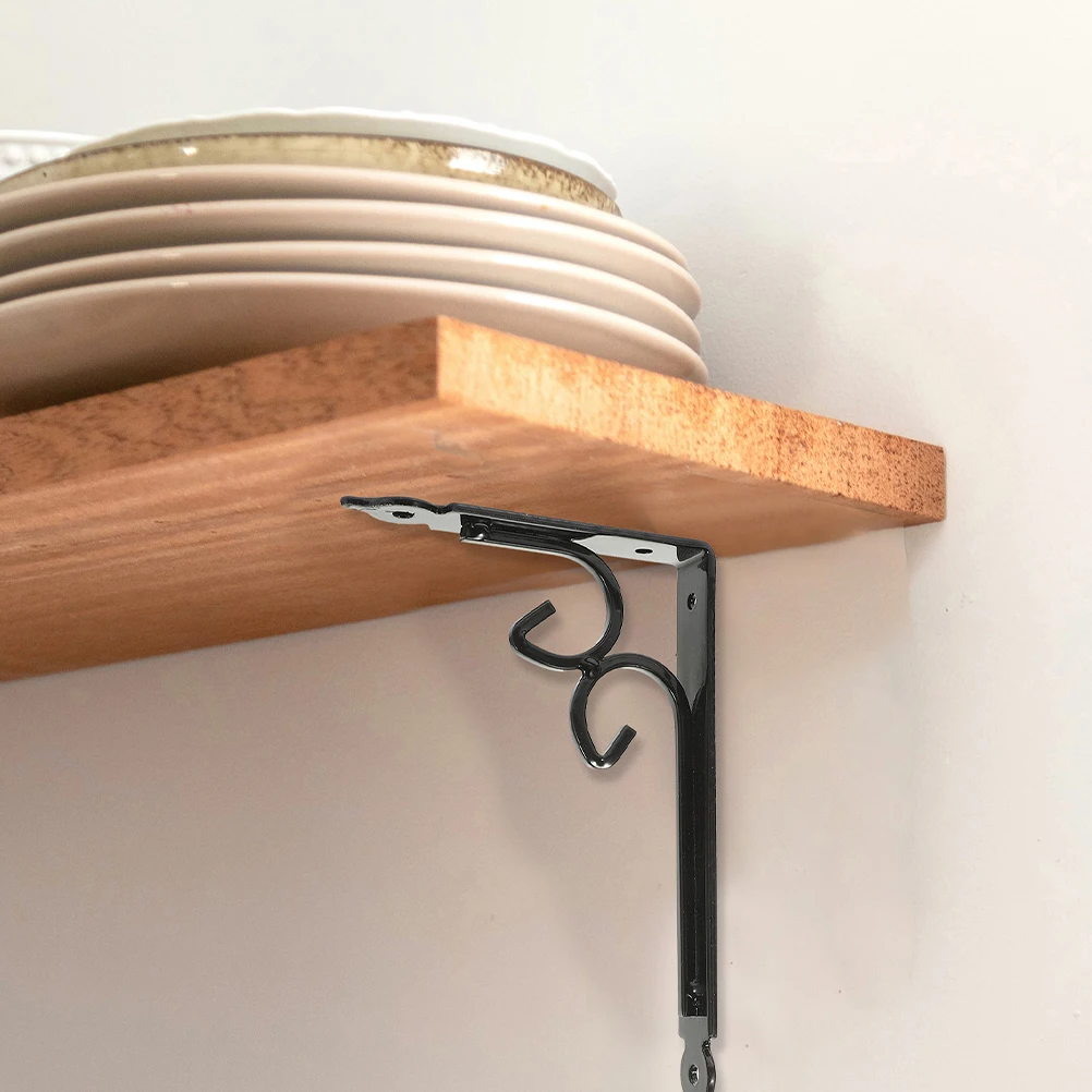 

2 Pcs Thickened European Style Bracket Shelf Support Plant Brackets for Floating Shelves Holder Shelving Heavy