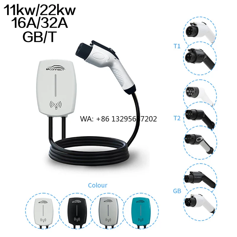 

Зарядное устройство для электромобилей 11 кВт 22 кВт 16А 32А GB/T, зарядная станция, настенное зарядное устройство для электромобилей