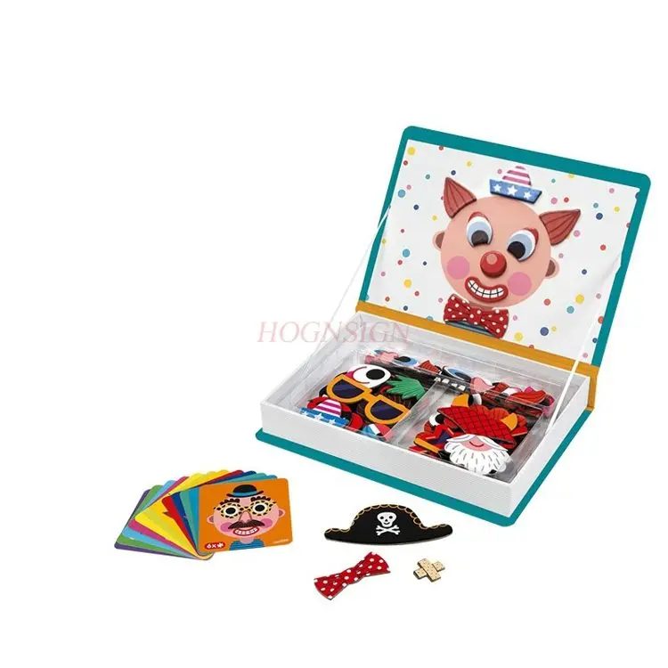 1 صندوق لغز مغناطيسي للأطفال لعبة ألغاز المهرج المغناطيسي #6