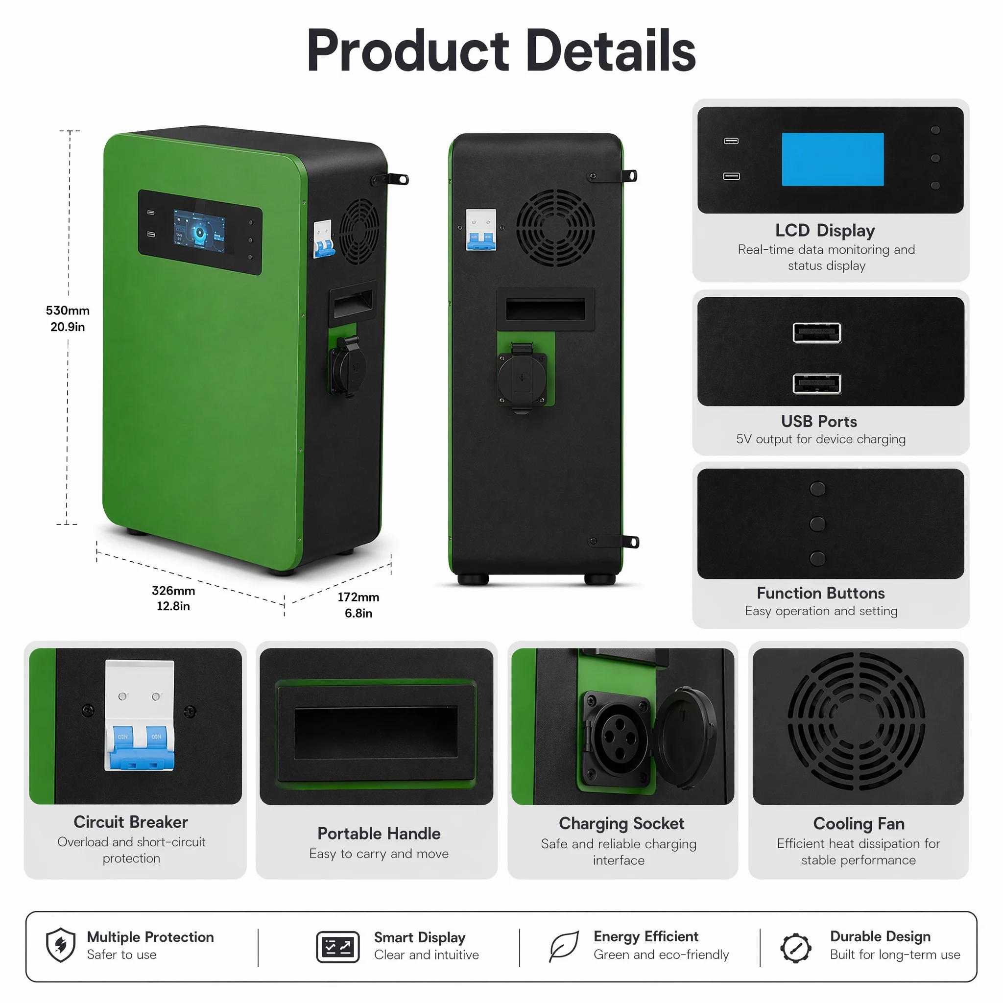 All In One Solar Inverter And Battery Wall Mounted 2kVA 2.5kWh Lithium With Grade A Battery Cell For Small Home Power Loads