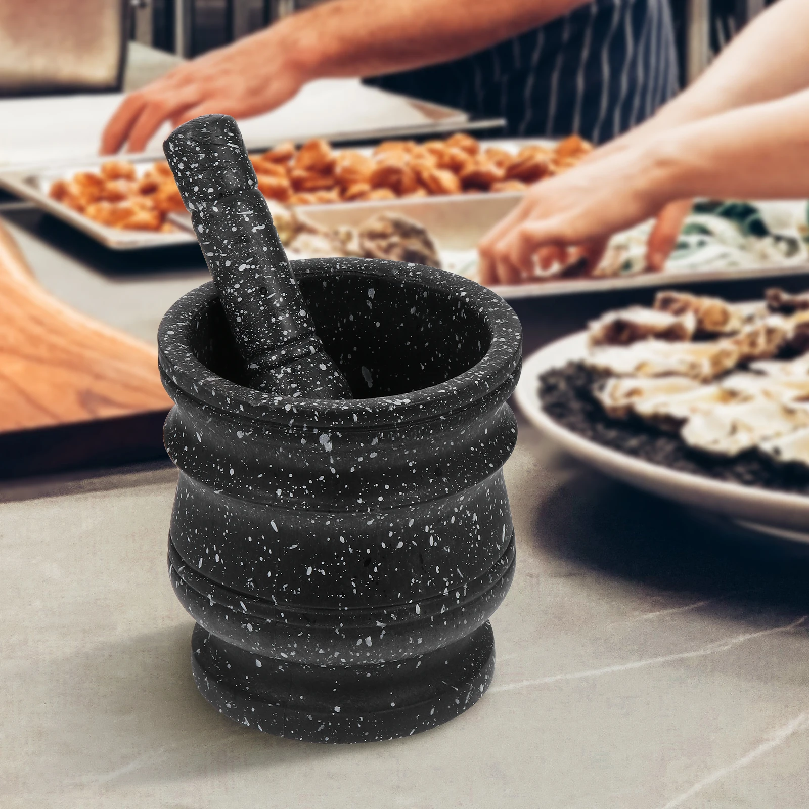 

1 Set Pp Garlic Masher Manual Grinding Tool For Kitchen Fresh Spices Easy Clean Decorative Mortar Pestle Household Spice Crusher