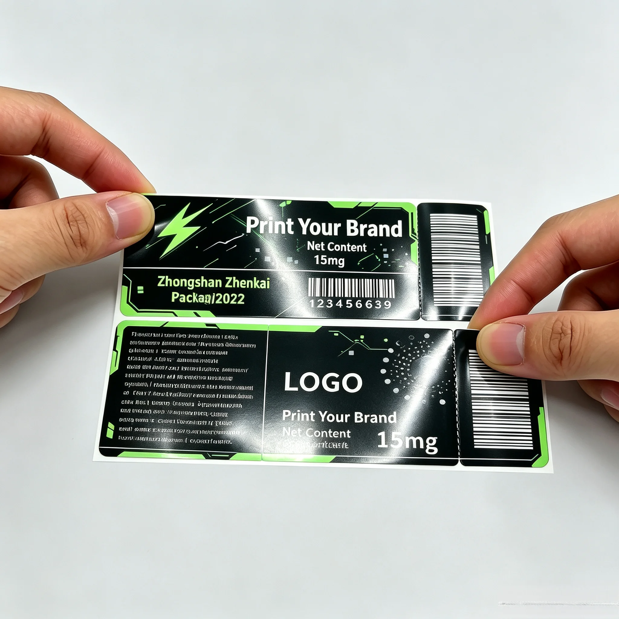 Waterproof High Temperature Resistant Peptide Vial Stickers,Precision Printed Self Adhesive Labels for Injectable Health Supple