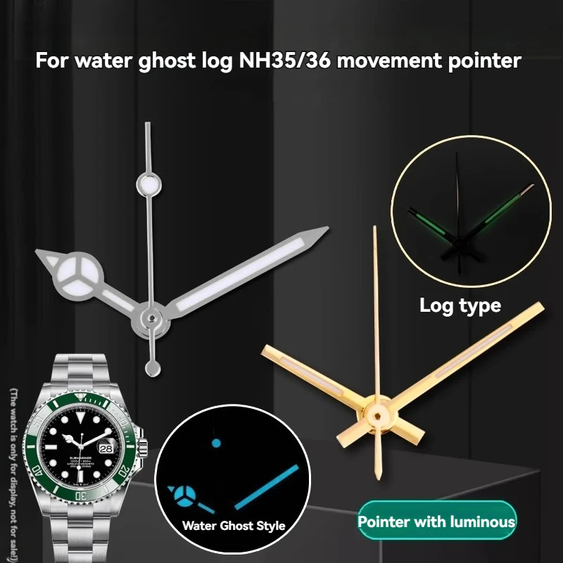 For Rolex Submariner Log Datejust Watch NH35 NH36  Movement Night Light Needle Modification Luminous Pointer Watch Parts Repair