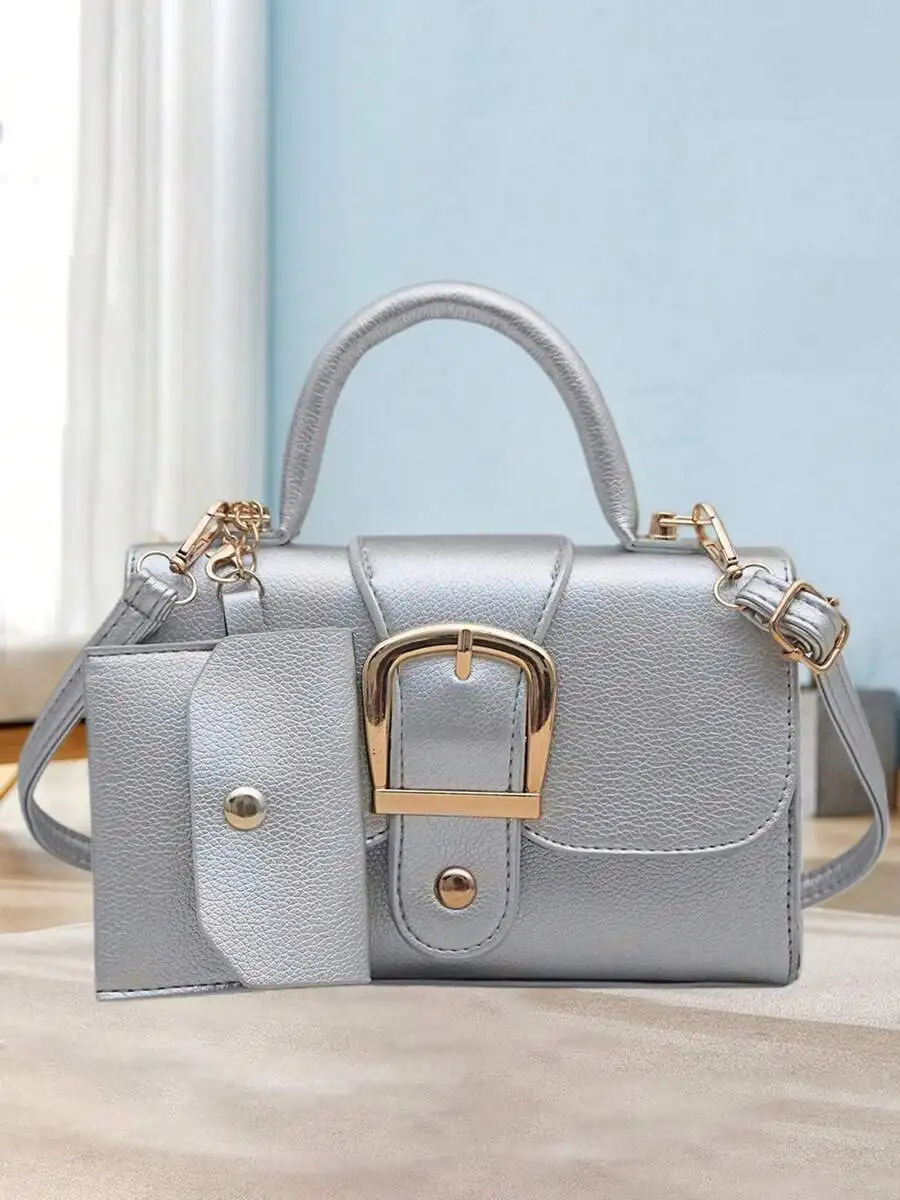 حقيبة كتف نسائية من جلد البولي يوريثان بإبزيم رفرف حقيبة كروس حقيبة يد عصرية رائعة وأنيقة مناسبة للاستخدام اليومي #2