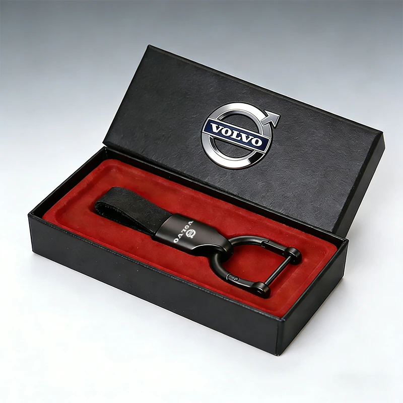 Chaveiro de liga de zinco para carro, acessórios de camurça para volvo v90 v60 v40 xc90 s60 c30 xc60 v50 v70 s90 xc40 s80 ex30 ex90
