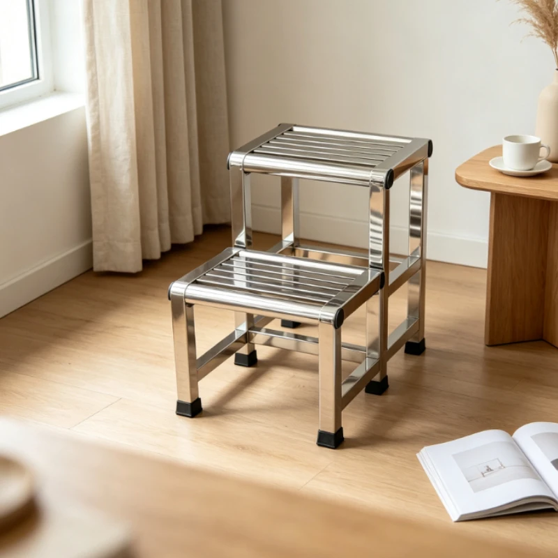 Shower Chair for Elderly, Non-Slip Stainless Steel Bathroom Seat, Waterproof Durable Thickened Metal Frame, Multi-Use Stool