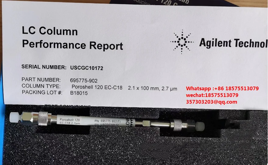 

For Agilent 695775-902 Liquid Chromatography Column Poroshell EC-C18 2.1x100, 2.7um