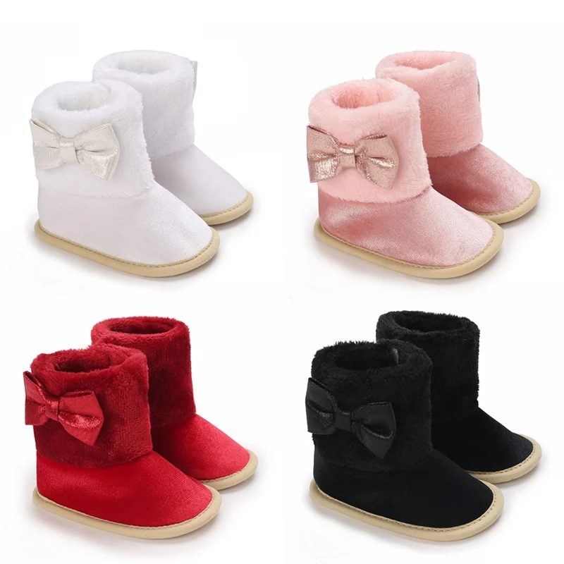 Winter Warm Newborn Baby Cotton Booties Rubber Non-slip Boots  Non-Slip Sole Toddler Boy Girl First Walkers Infant  Shoes Boots