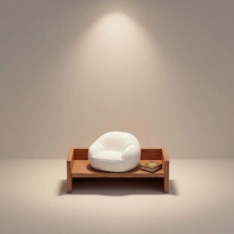 1 12 Scale Mini White Sofa Adorable Bear Ear Design Soft Smooth Texture For Dollhouse Decor Diorama Photography Props