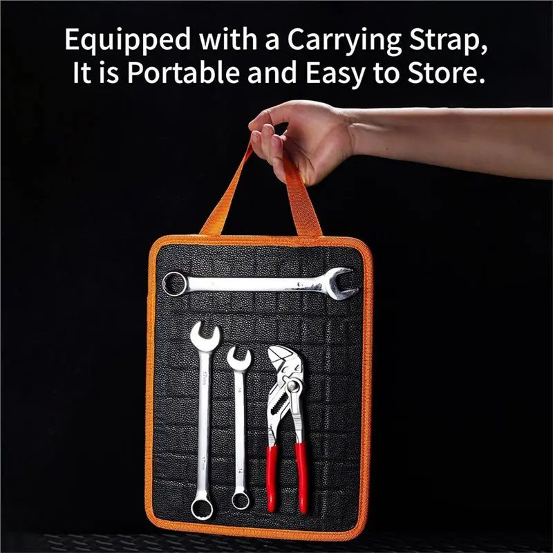 ABVG-Mechanic' S Organizer Tray-For Screws, Nuts, Bolts& Parts 4-Piece Magnetic Tool Mat Set-Flexible, Oil& Water Resistant