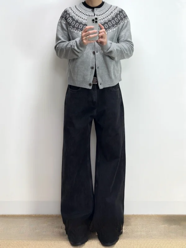 

American Sle Slim Red Bla Ear Men's Straight Leg Jeans Loose Wide Leg Trousers Pure Color Spring Autumn Season