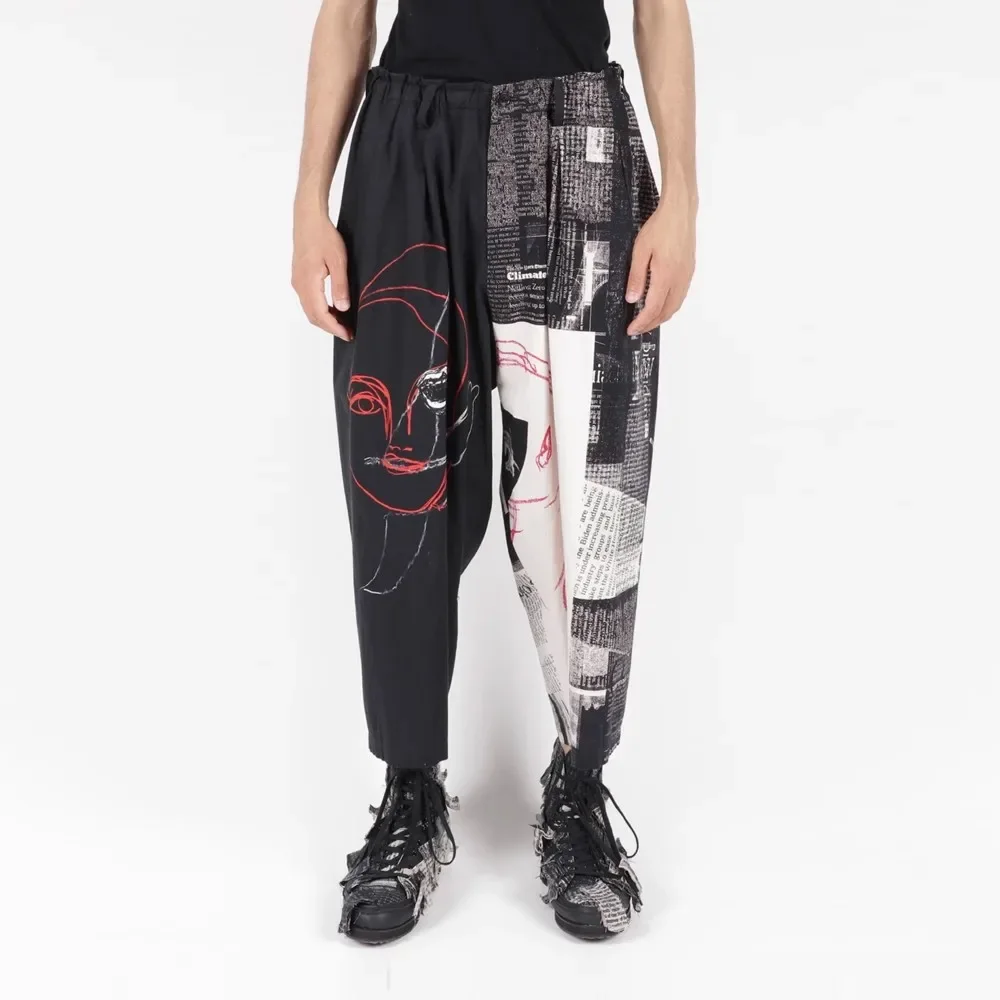 

YOJI OOAK Yuuka Asakura flower print bare ankle pants Bare ankle wide leg pants niche