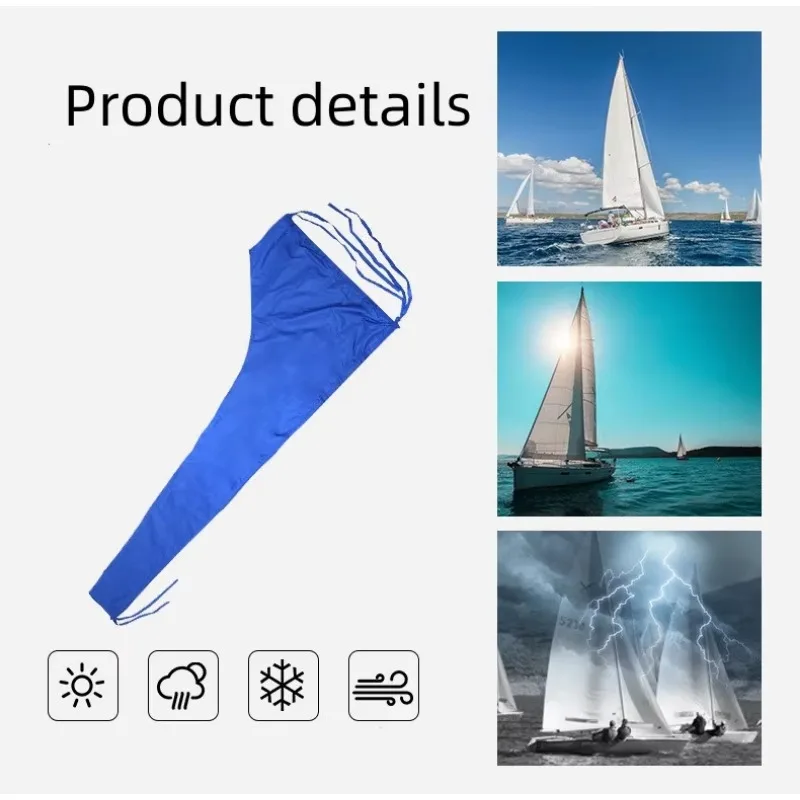 Yacht Sail Cover Sunproof Waterproof Sunshade Boat Cover 420D Oxford Cloth Marine Supplies Accessories