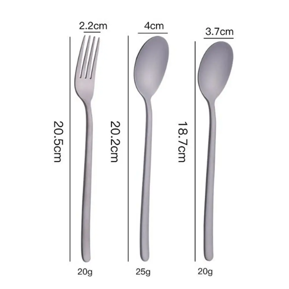 High Quality Portable Titanium Spoon Long Handle Environmental Light Titanium Cookware Cutlery Fork Chopsticks Outdoor Tool