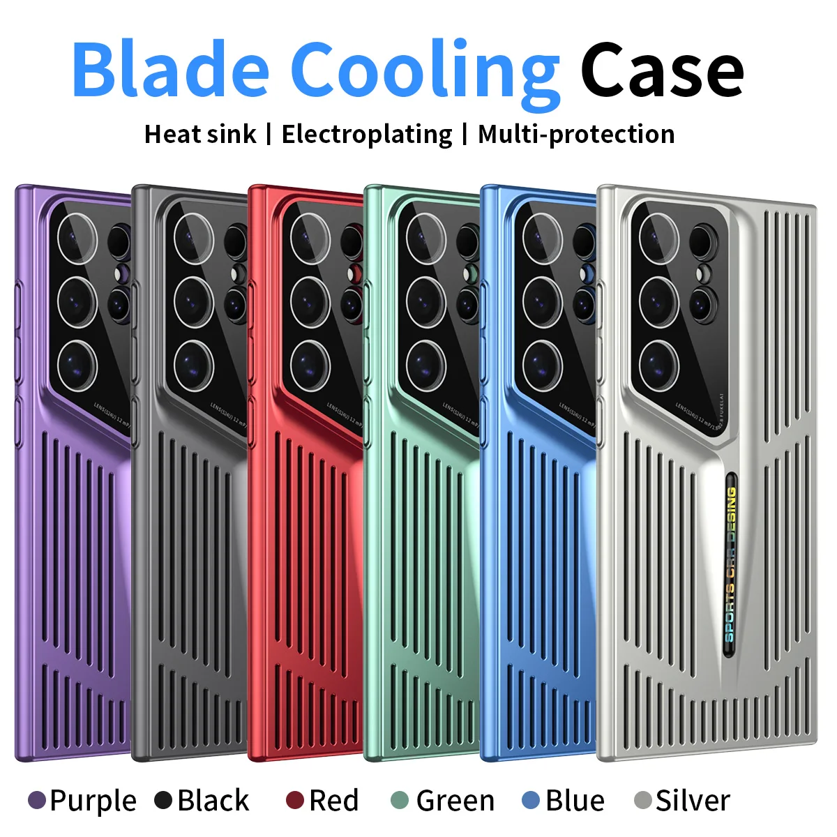 Cooling Case For Samsung Galaxy S25 S24 Ultra S23 S22 Plus Slim Hard Back Cover For Samsung S24 Camera Protection Shell Bumper