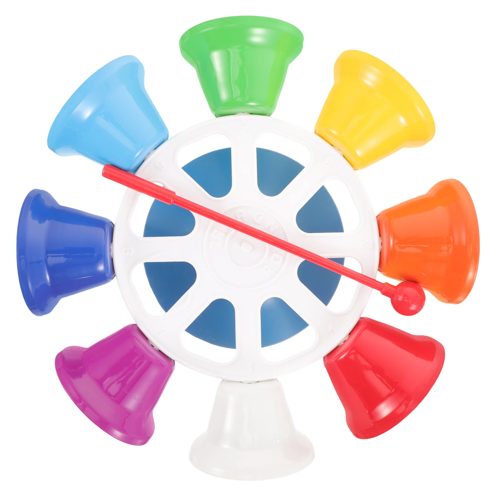 

1 set Eight-tone Rotation Clock Musical Instruments Kids Toys Metal Percussion Hand Bells Educational Rhythm Orff Music