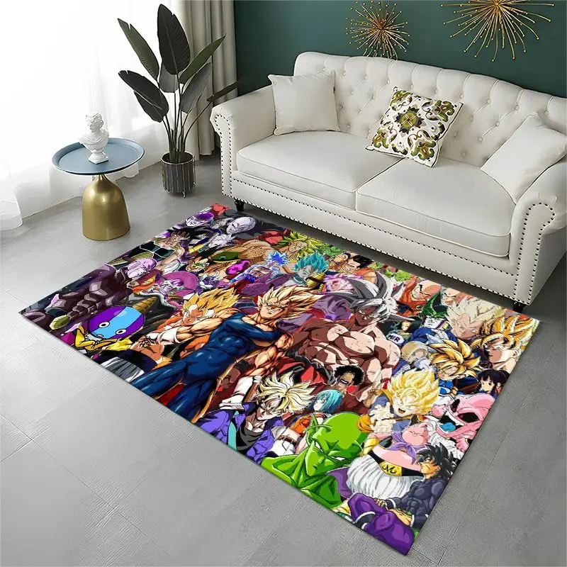 Retro Anime D-Dragon Ball Cartoon Game Non-Slip Area Rug for Living Room,Bedroom,Playroom,Carpet Floor Mat Home Decor Rug Kids