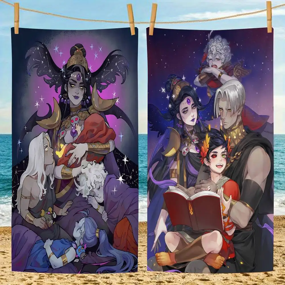 أمين H-Hades أنيمي الشاطئ منشفة السباحة لينة ماصة منشفة الأطفال هدايا للأطفال السفر التخييم الصالة الرياضية