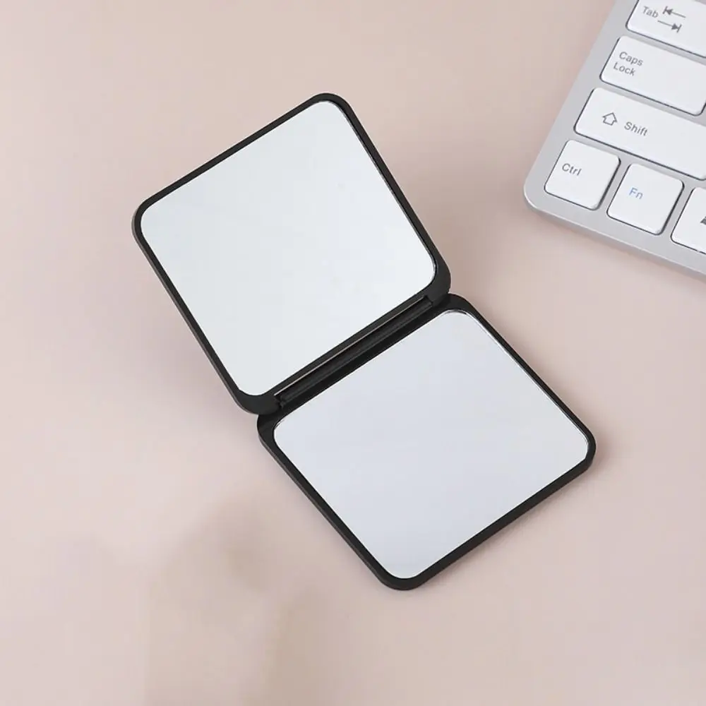 ABS Portable Folding Mirror Square High Definition Double Sided Vanity Mirror Compact Korean Style Desktop Decorative Mirror