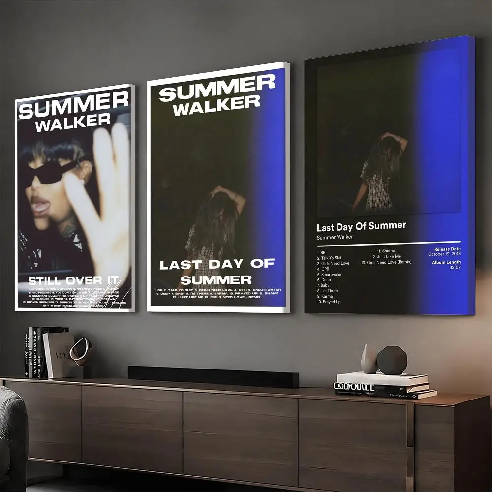 S-Summer Walker Rapper Album Painting Calligraphy HD Modern Style Inner Frame Canvas Poster Bedroom