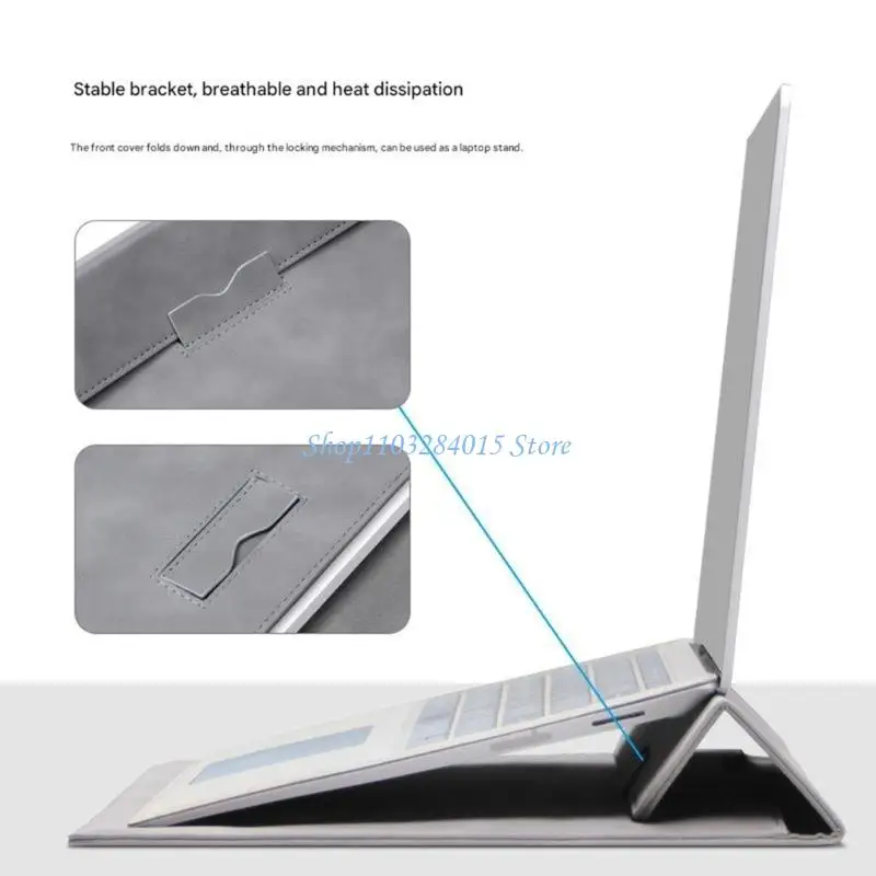 R6FF Executive Leather Laptop Bag for 10/14/15inch Models Anti Scratch Holder Spill Resistant Finish
