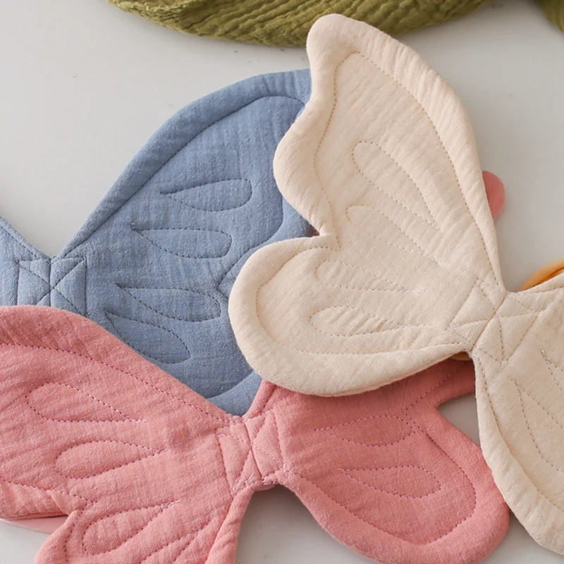 Baby Birthday Party Decoration Cotton Butterfly Solid Color Wings Newborn Birthday Photography Accessories For Kids Birth Gift