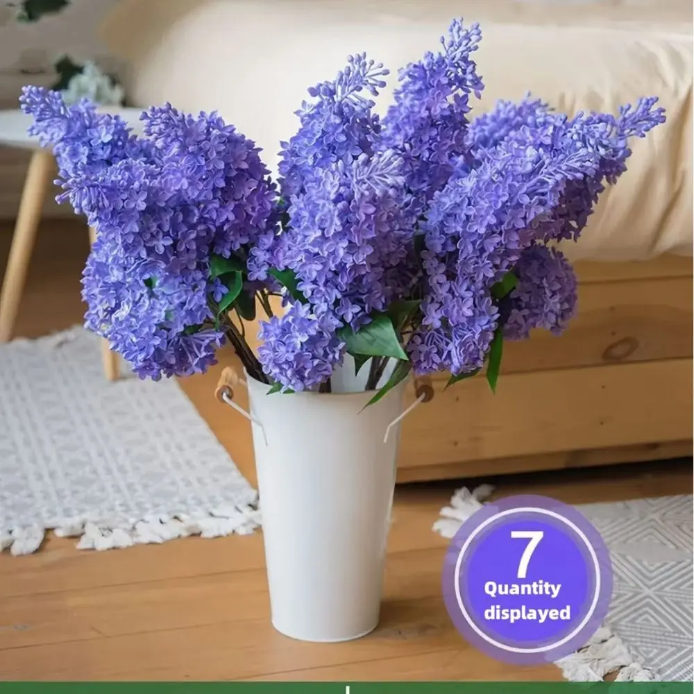 

New Pink Artificial Silicone Lilac Flower 75 Cm Simulation Artificial Faux Plants Purple Plastic Fake Flower Home Decor
