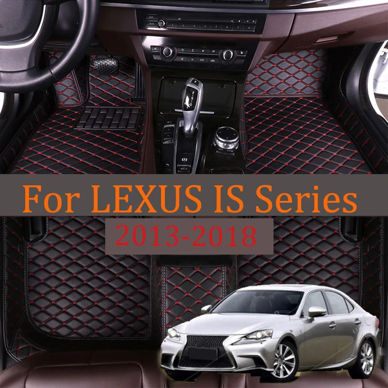 

Custom Leather Car Floor Mats For LEXUS IS Series 300 200t 250 2013 2014 2015 2016 2017 2018 Auto Foot Pads Carpet Cover