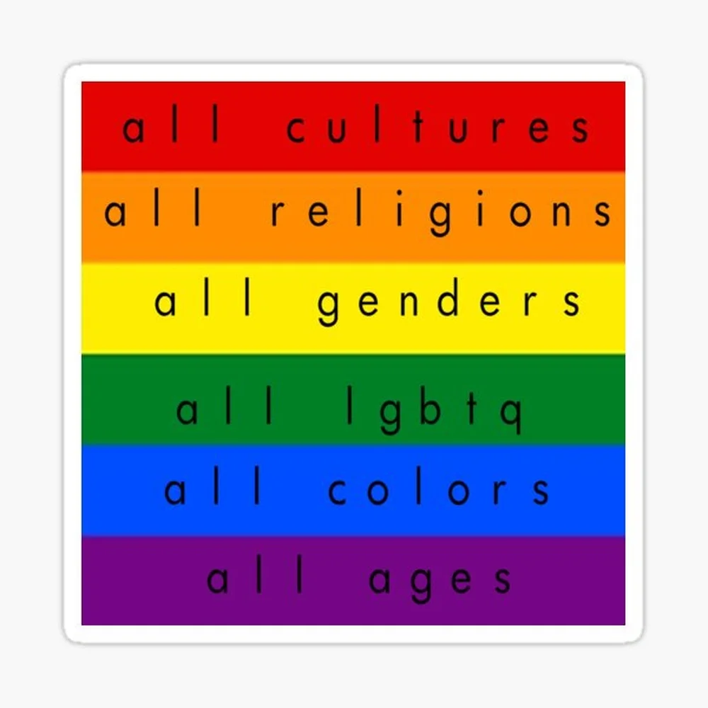 All-Inclusive LGBTQ Sticker for Laptop Decor Bedroom Car Cute Cartoon Art Fashionable Public Suitcase