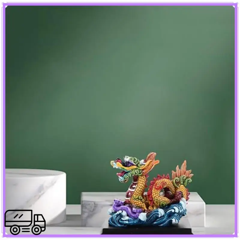 

Высококачественная смоляная фигурка дракона по знаку зодиака, ретро статуя дракона, мини-автомобиль, приборная панель, скульптура животного, 2024, Новый год, Дракон Ма