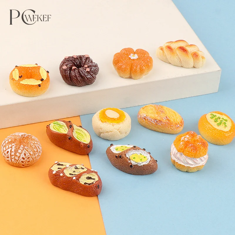 

5Pcs 1/12 Dollhouse Simulation Bread Dessert Set Dollhouse Mini Kitchen Food Accessories Dolls House Decor Pretend Play Toys