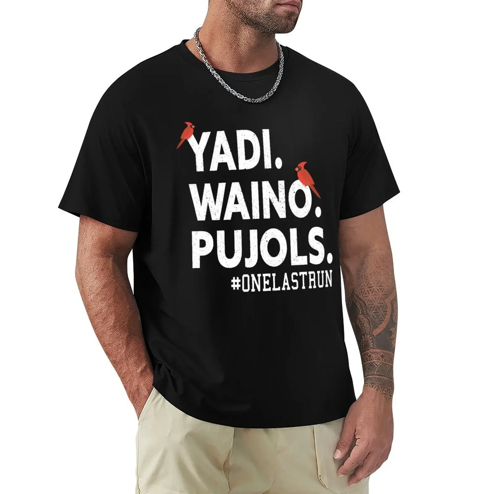 

Yadi Waino Pujols T-Shirt vintage tees men clothes