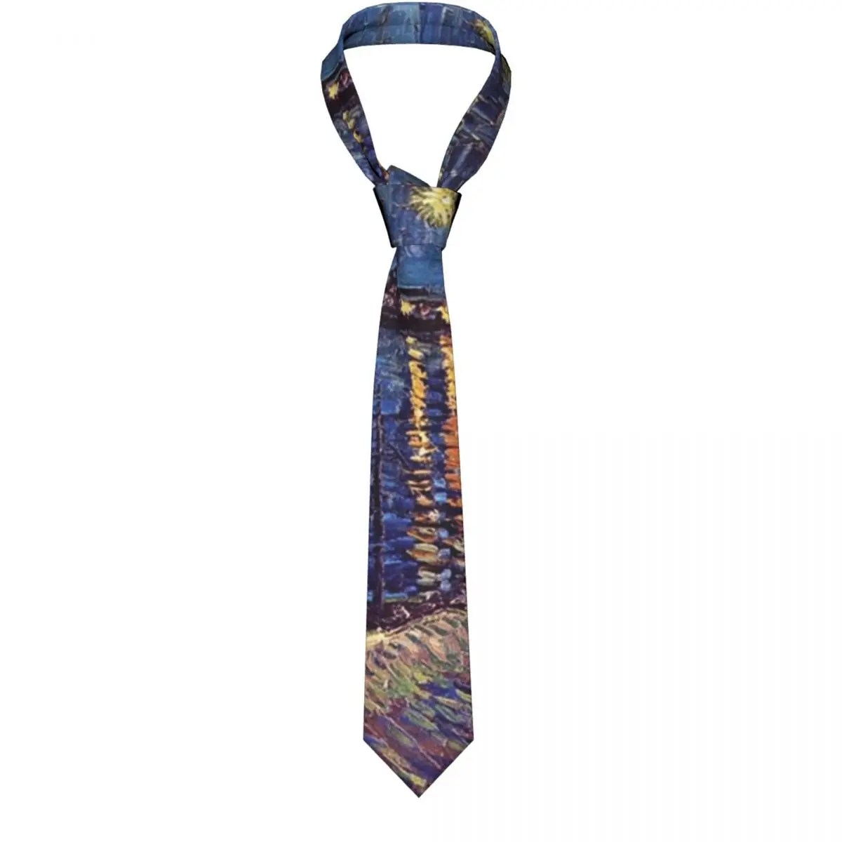 Vincent Van Gogh Tie Starry Night over the Rhone Men Design Neck Ties Gift Shirt Office 8CM Cravat