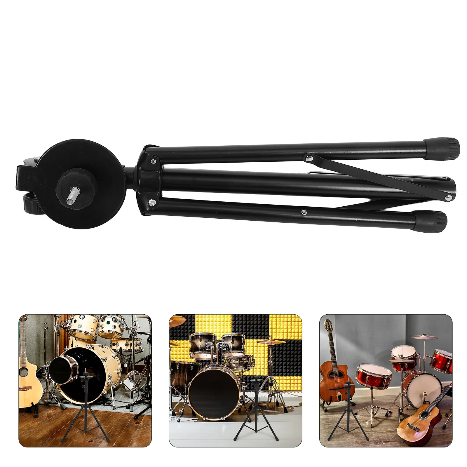 

8 Inch Silent Drum Practice Pad Boom Cymbal Stand Adjustable Metal Stand Portable Drum Hardware Beginner Percussion