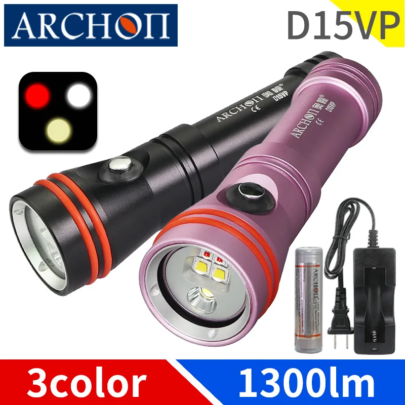 

Archon D15vp 1300 Lumens 5500k Video Astigmatism Light White Diving Fill Torch Underwater 100m Diving Photoraphy Lighting Lamp