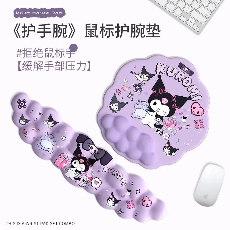 

Sanrio Kuromi My melody wrist guard mouse pad silicone non-slip wrist support pillow keyboard hand support super soft mouse pad