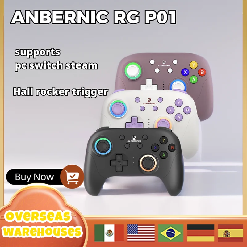 Anbernic Rg P01 Controller Supports Pc Switch Steam Multi-platform Bluetooth Wireless Wired Hall Rocker Trigger Xbox Controller