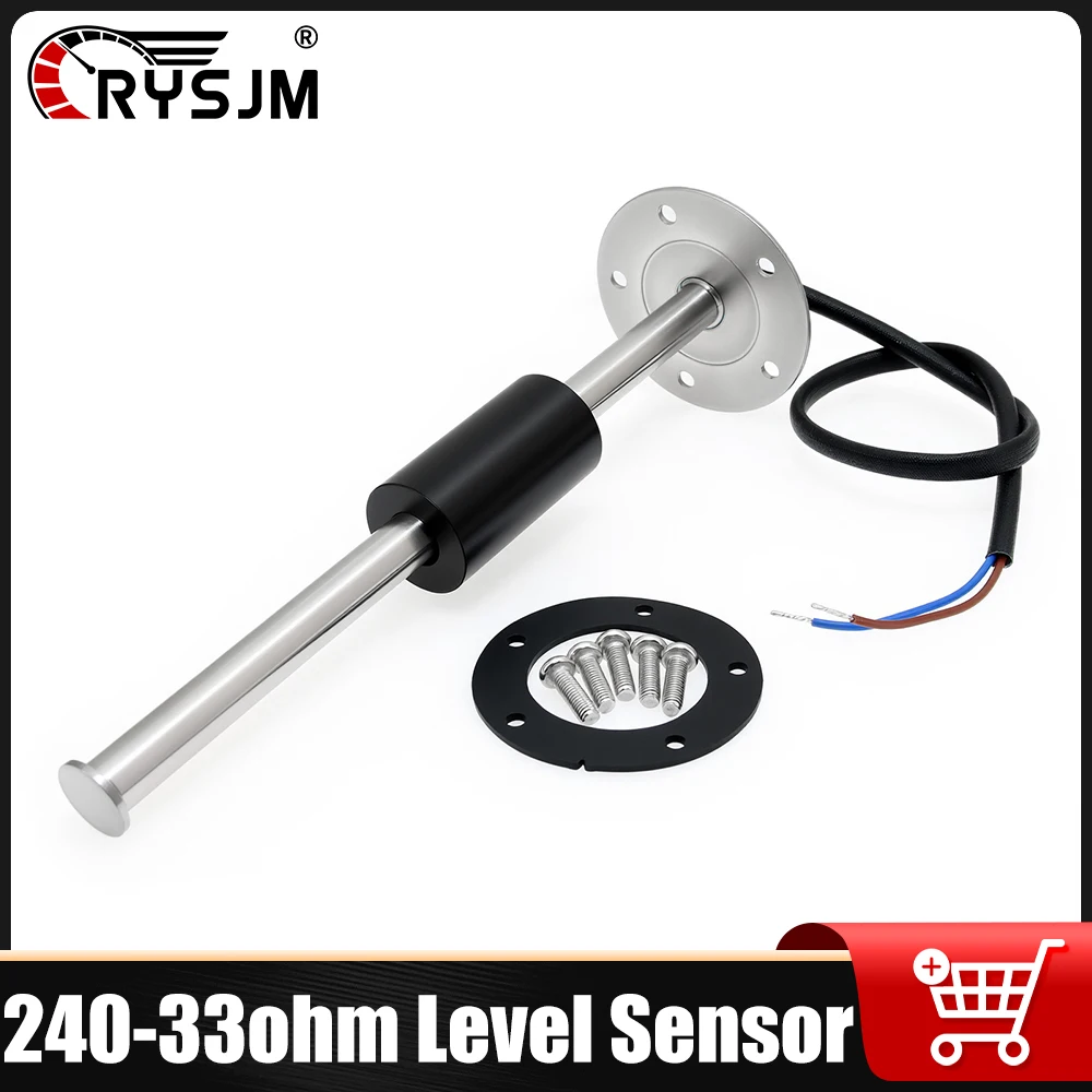 240-33ohm Stainless Steel Sensor Water / Fuel Level Sensor Fuel Sending Unit Tank For Car Level Gauge Indicator With NBR Float