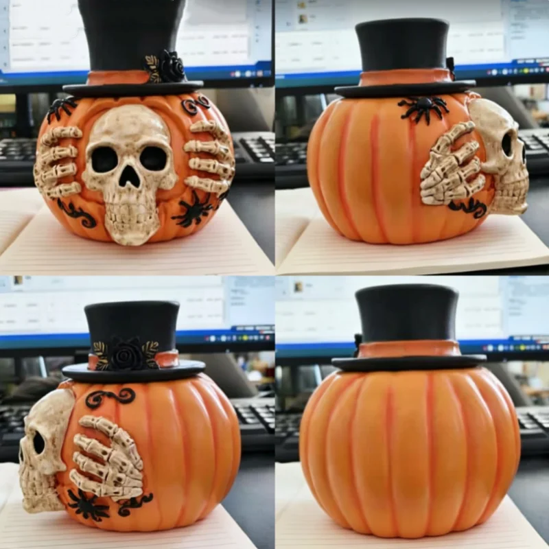 halloween-candy-jar-trick-or-treat-holder-skull-pumpkin-candy-container-with-removable-hat-lid-resin-skull-head-pumpkin-ornament