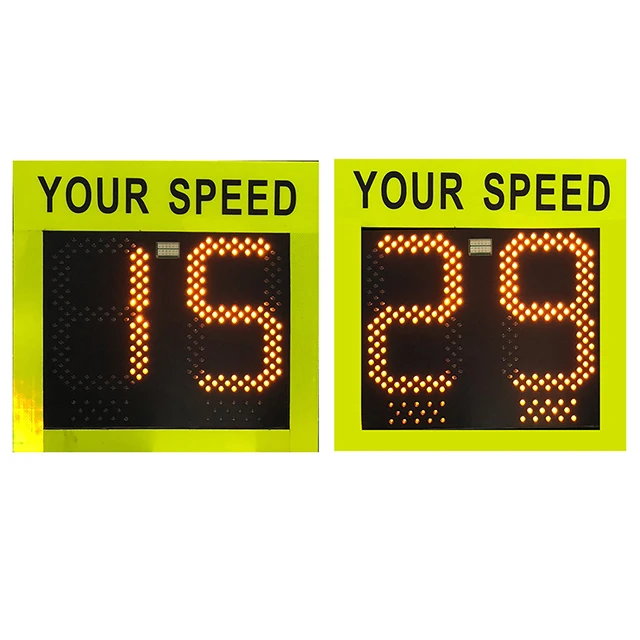 Traffic Flashing Warning Doppler Solar Speed Indicator Radar Detector Speed Meter Sensor Detector Limit Display Sign Speed Radar