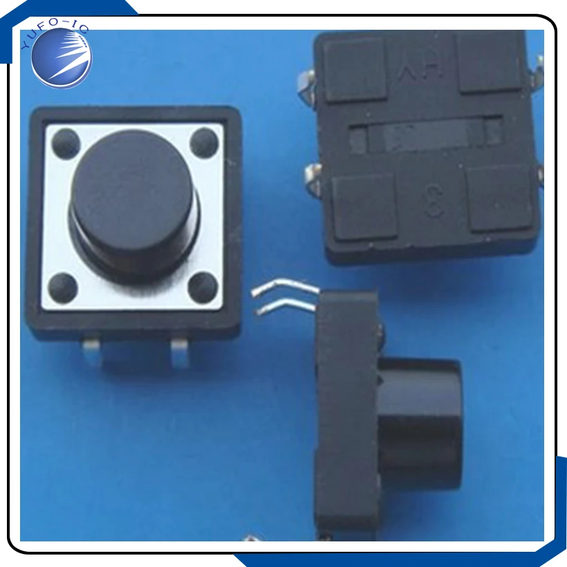 

1000 шт. 12*12*7 мм микропереключатель сенсорный переключатель тактильный кнопочный переключатель 12X12X7 ножка горизонтальная бытовая медь 12*12*7