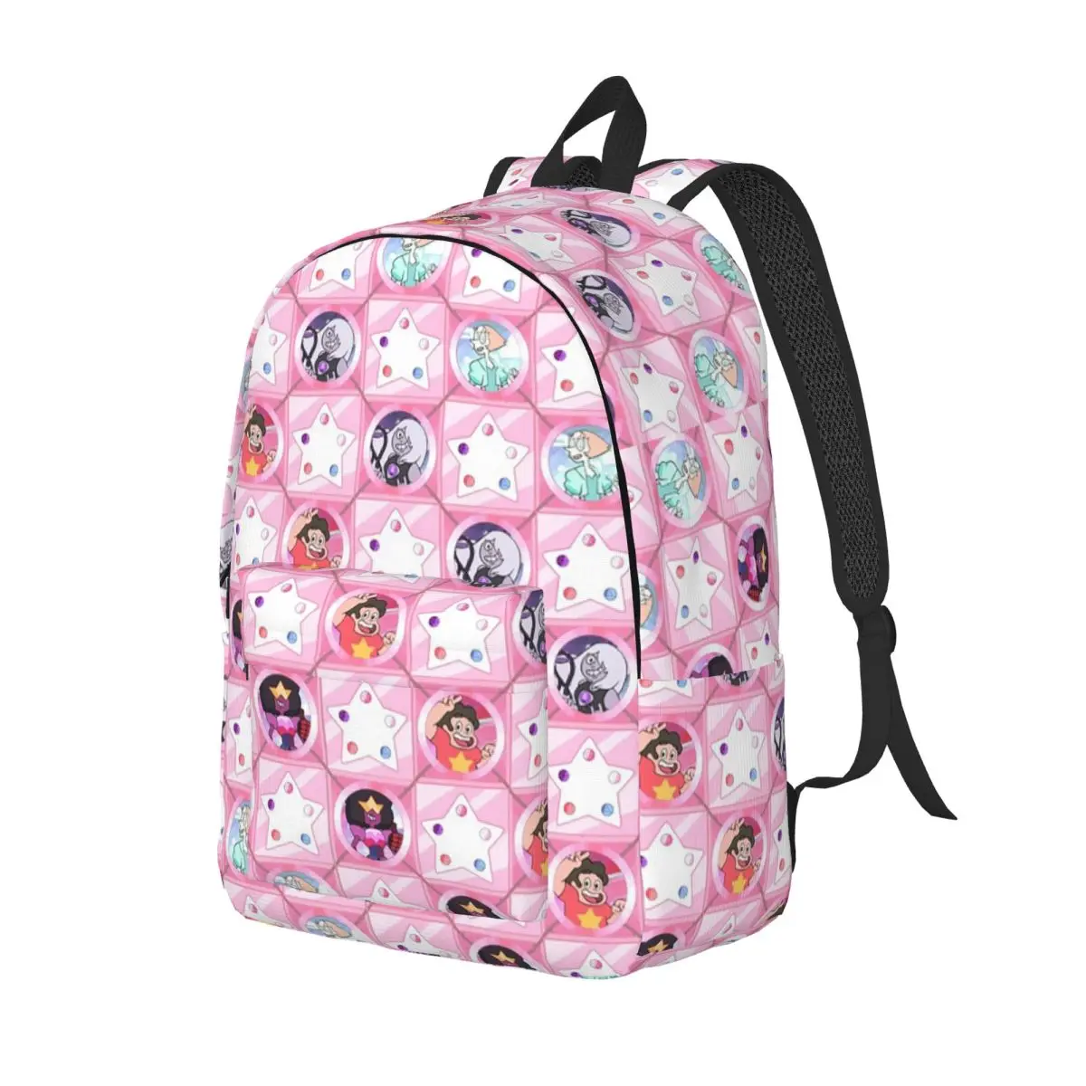 Steven Universe Crystal Gem Checkered Star Backpack Daypack Large Capacity BookBag School Bag Shoulder Bags for Men Women