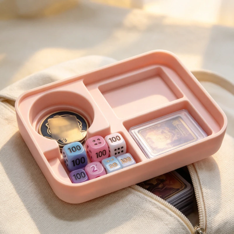 For TCG Card Dice Token Storage Insert Organizer, 3D Printed Multi Compartment Divider Tray, Creative Gift Box Tray
