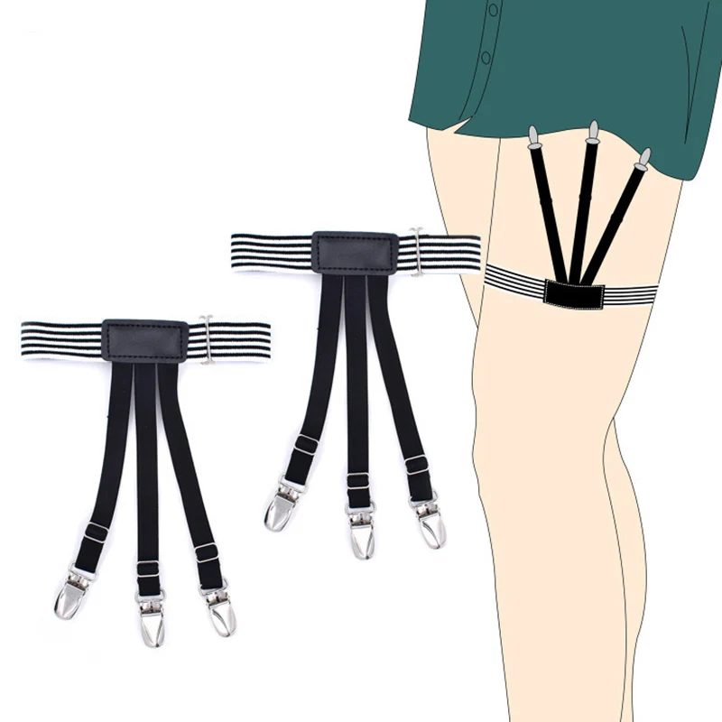 قميص رجالي يبقى قابل للتعديل حمالات الساق المرنة المضادة للانزلاق أصحاب القميص الأربطة مقاومة التجاعيد عدم الانزلاق الحمالات الهدايا