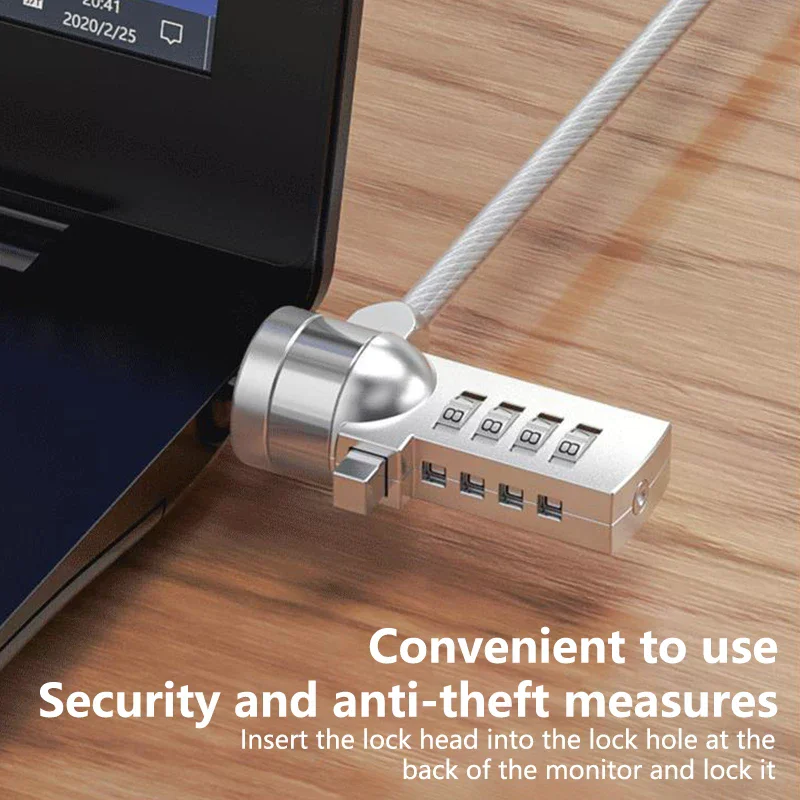 Anti Laptop Computer Lock Password Lock Key Lock pc Theft Usb Wedge Shaped Hole Tablet Universal Theft Security Wire