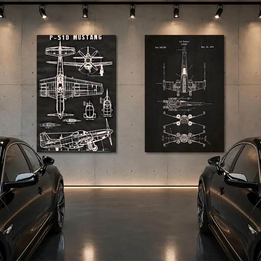 Cool Fighter hand drawing art Poster Room Decor Home Wall Art Printing Waterproof Garage BedRoom Posters Gift