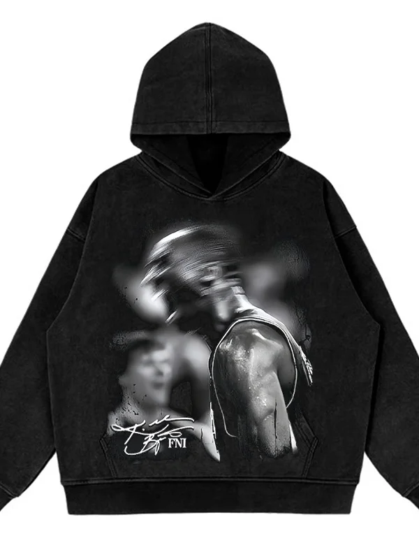 

Kobe American Sle Digital Direct Print Breathable round Ne Hoodie Men's Casual Streetwear High Street Trend Cotton Polyes...