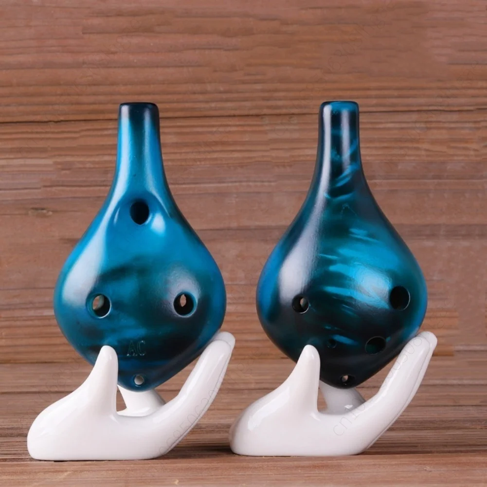 6 Hole Small Size Ocarina Strawfire Ceramic Alto C Tone Key Flute Glaze Chinese Tao Professional Musical Instrument For Beginner