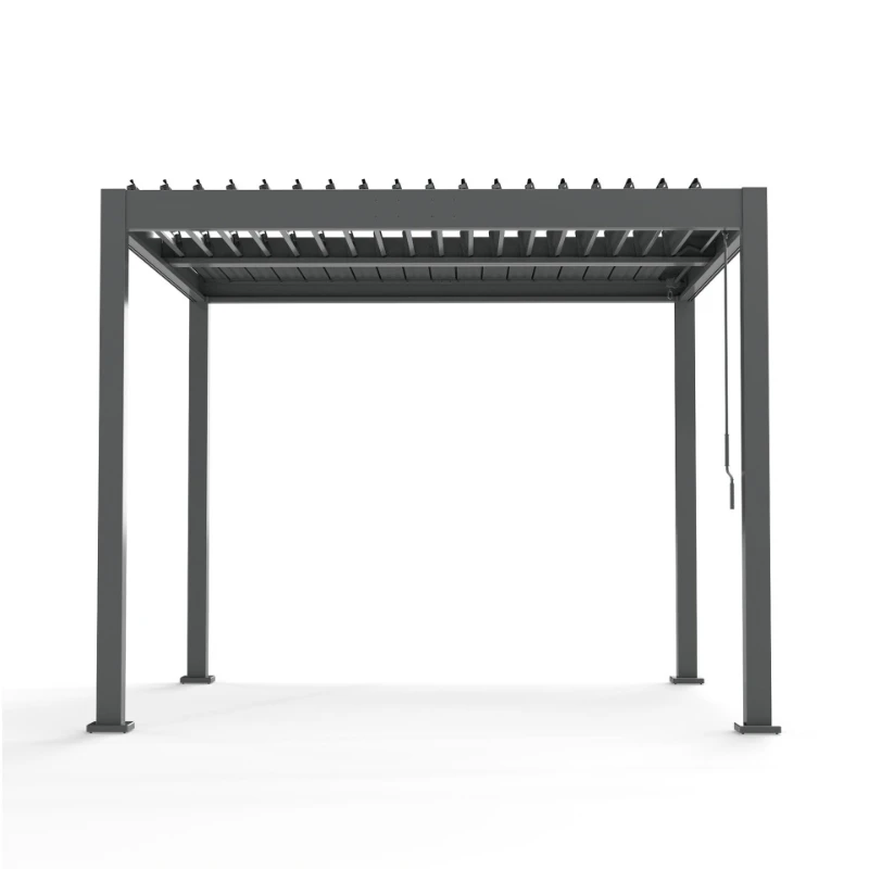 Outdoor courtyard leisure sun room tea room aluminum alloy louver pavilion garden anti-corrosion and anti-rust pavilion