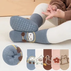 Lawadka Children's Girl Boy Socks Anti Slip Terry Baby Socks for Girls Boys Casual Soft Print Toddler Kids Sock Non-slip Winter